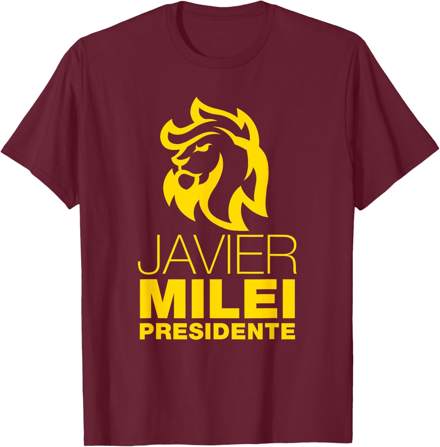 Javier Milei Presidente T-Shirt - T-Shirt | Maroon