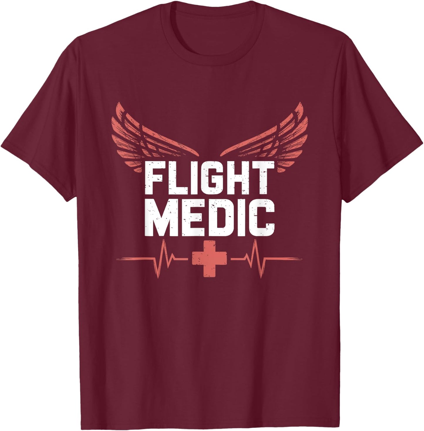Flight Medic, Helicopter Nurse Response EMT Paramedic T-Shirt - T-Shirt | Maroon