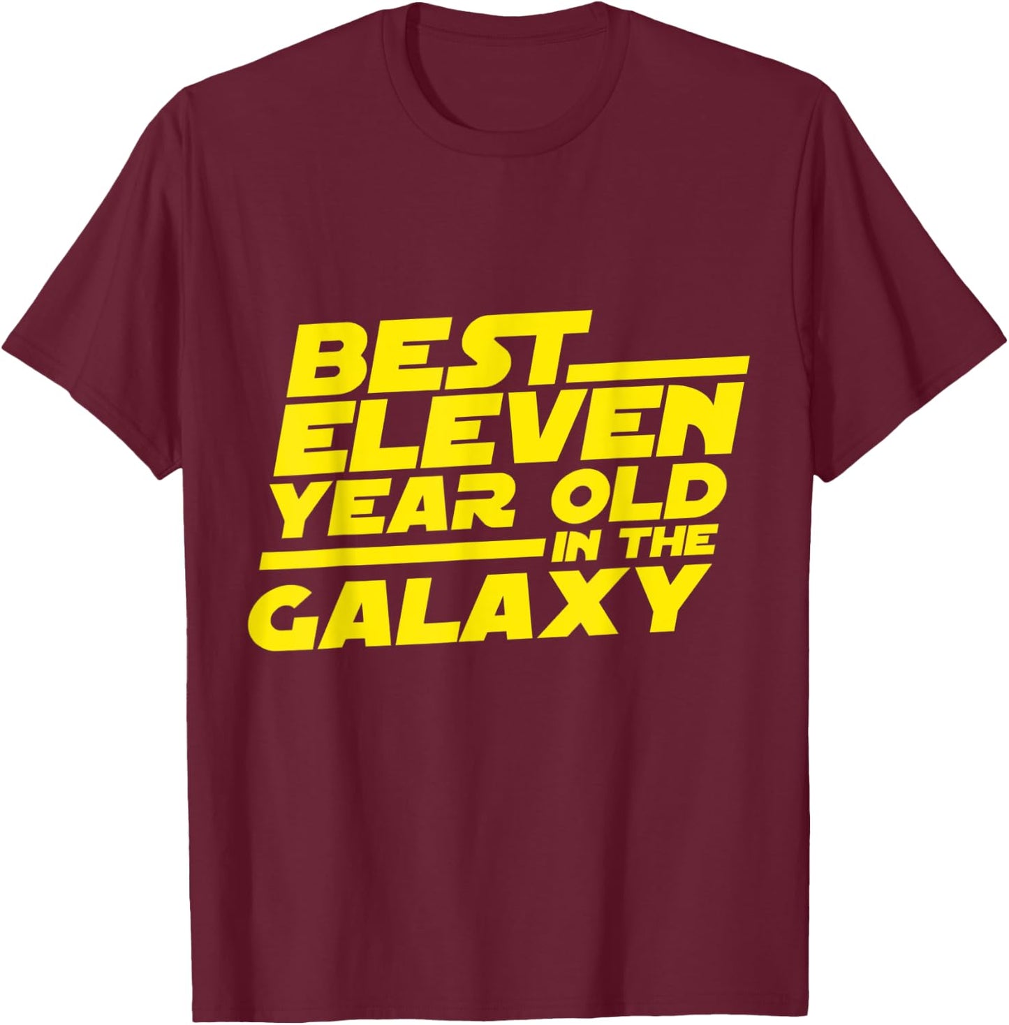 11 Year Old 11th Birthday Party Best In The Galaxy Boys Girl T-Shirt - T-Shirt | Maroon
