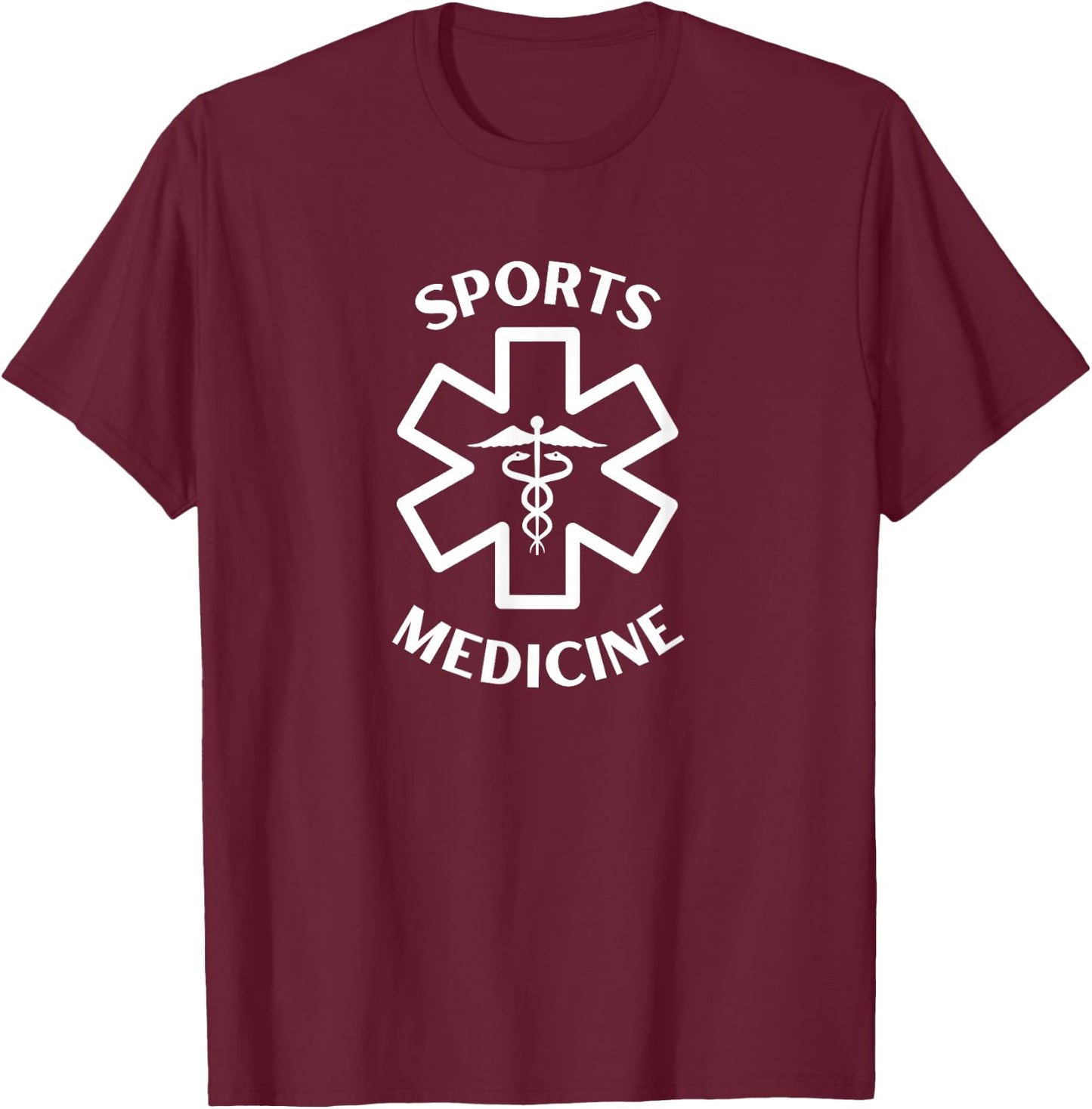 Sports medicine Doctor Nurse Medical Caduceus T-Shirt - T-Shirt | Maroon