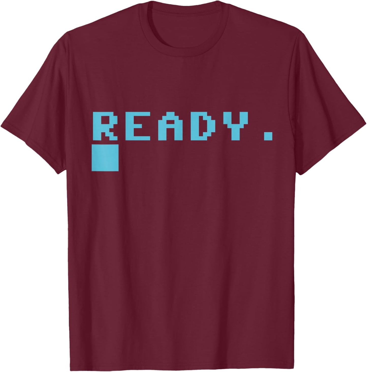 C64 Retro Gaming Computer Ready Load T-Shirt - T-Shirt | Maroon