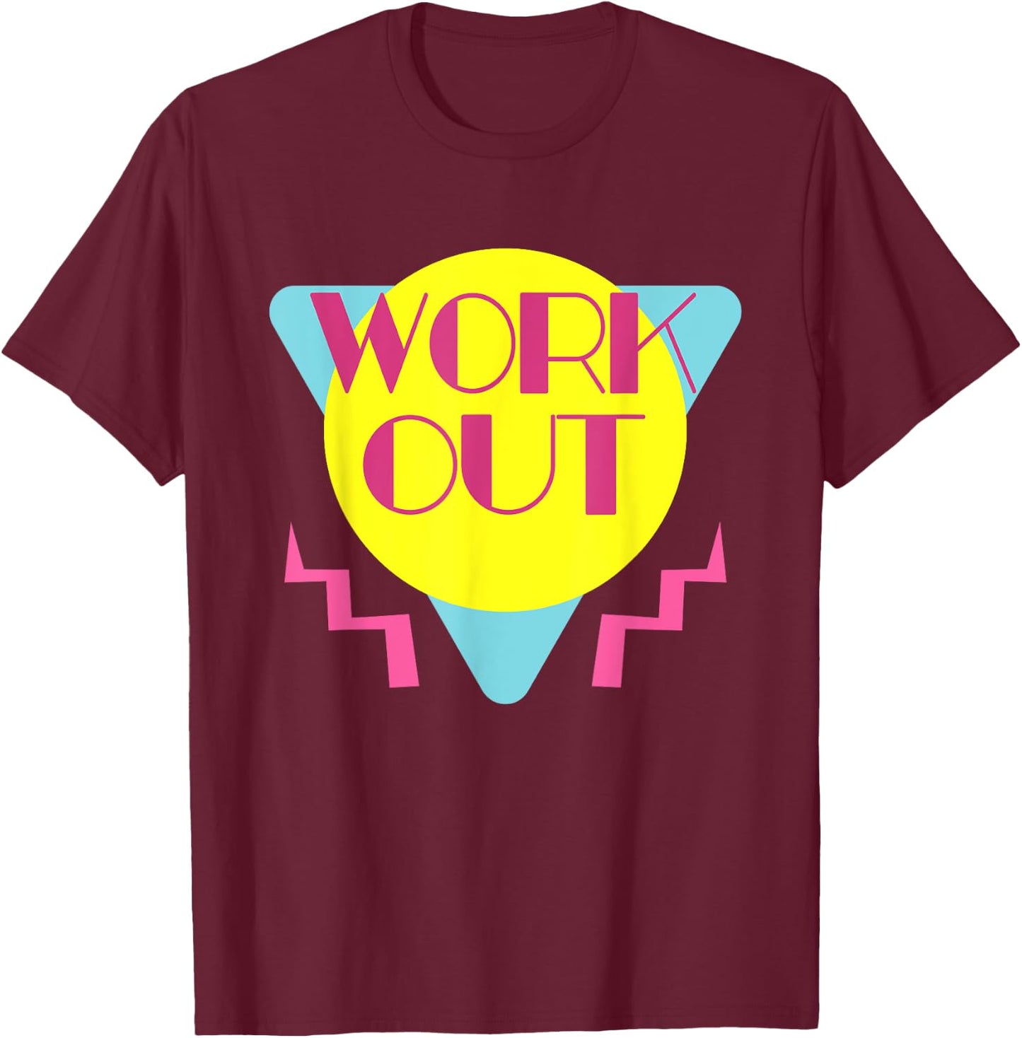 Retro 80s Workout Vintage 80's Gym Costume Party T-Shirt - T-Shirt | Maroon