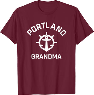 University of Portland Pilots Arched Grandma T-Shirt - T-Shirt | Maroon