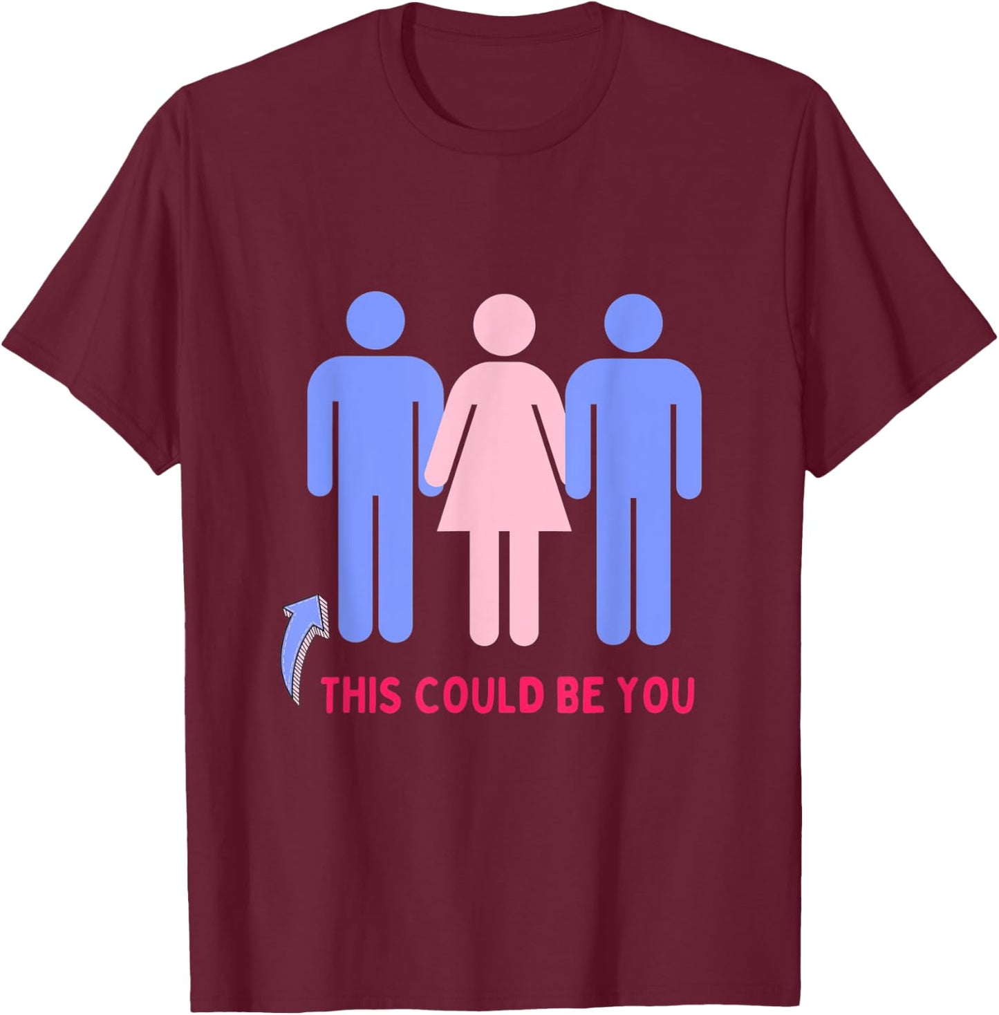 THIS COULD BE YOU Threesome Swingers T-Shirt - T-Shirt | Maroon