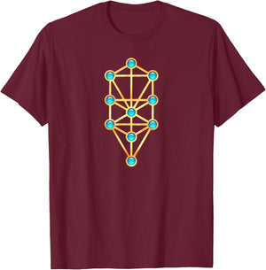 Tree of Life Sephiroth Mysticism Magic Esotericism Kabbalah T-Shirt - T-Shirt | Maroon