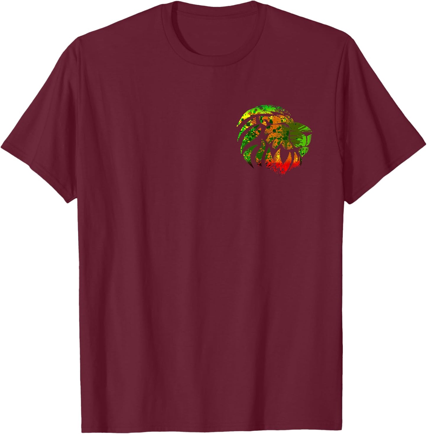 Rasta Reggae Lion Rastafari Reggae Peace Reggaeton Jamaica T-Shirt - T-Shirt | Maroon