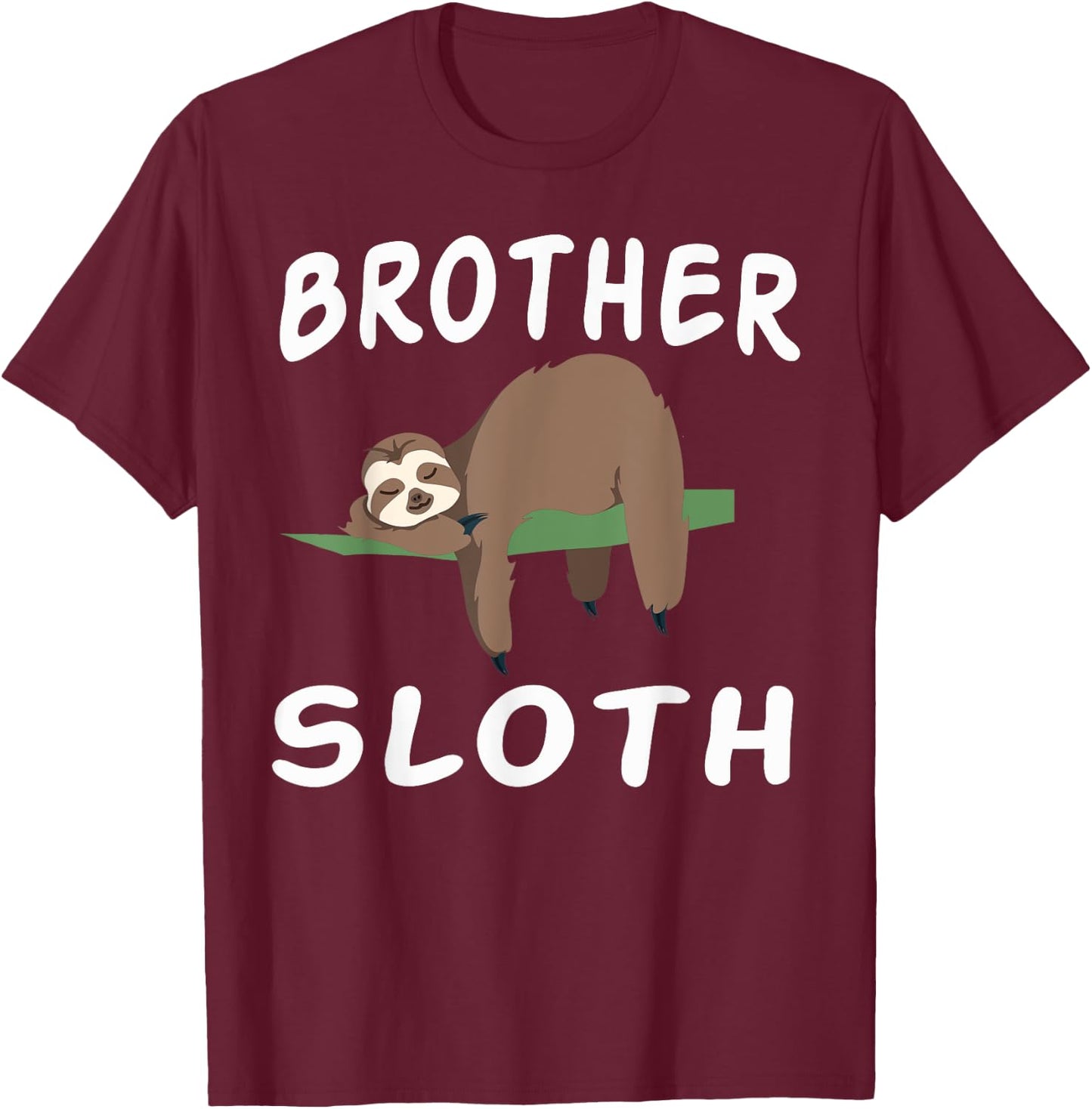 Brother Sloth Matching Family Funny Sleeping sloths T-Shirt - T-Shirt | Maroon
