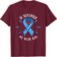 in November we Wear Blue, Type 1 Diabetes Awareness Month T-Shirt - T-Shirt | Maroon