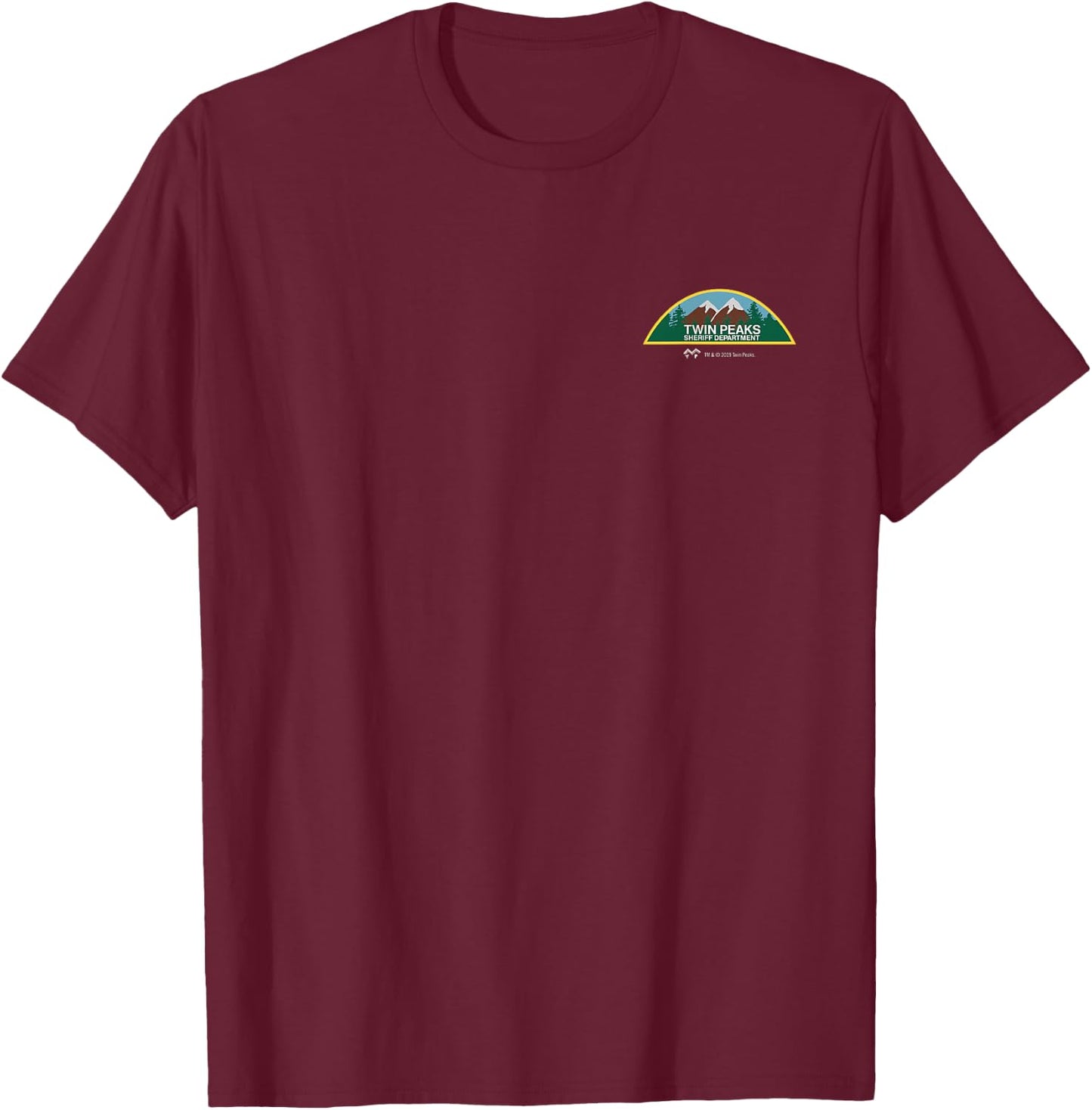 Twin Peaks Sheriff's Department T-Shirt - T-Shirt | Maroon