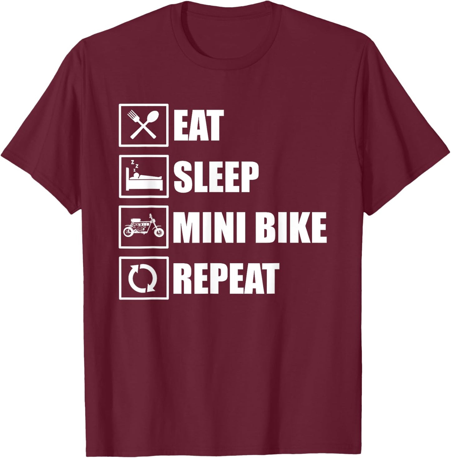 Funny Minibike Apparel Hemi Mini Bike Motorcycle Love T-Shirt - T-Shirt | Maroon