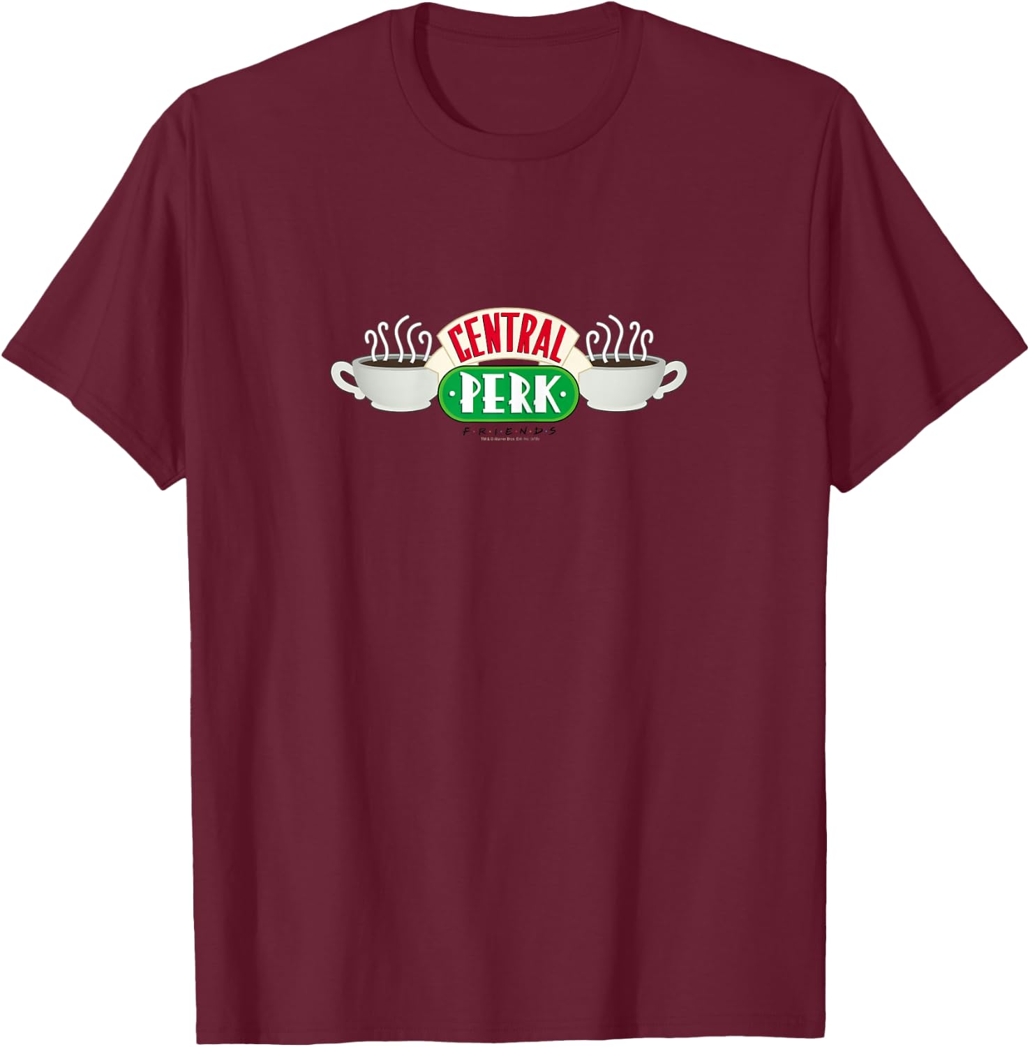 Friends Central Perk Logo T-Shirt - T-Shirt | Maroon