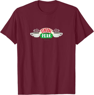Friends Central Perk Logo T-Shirt - T-Shirt | Maroon