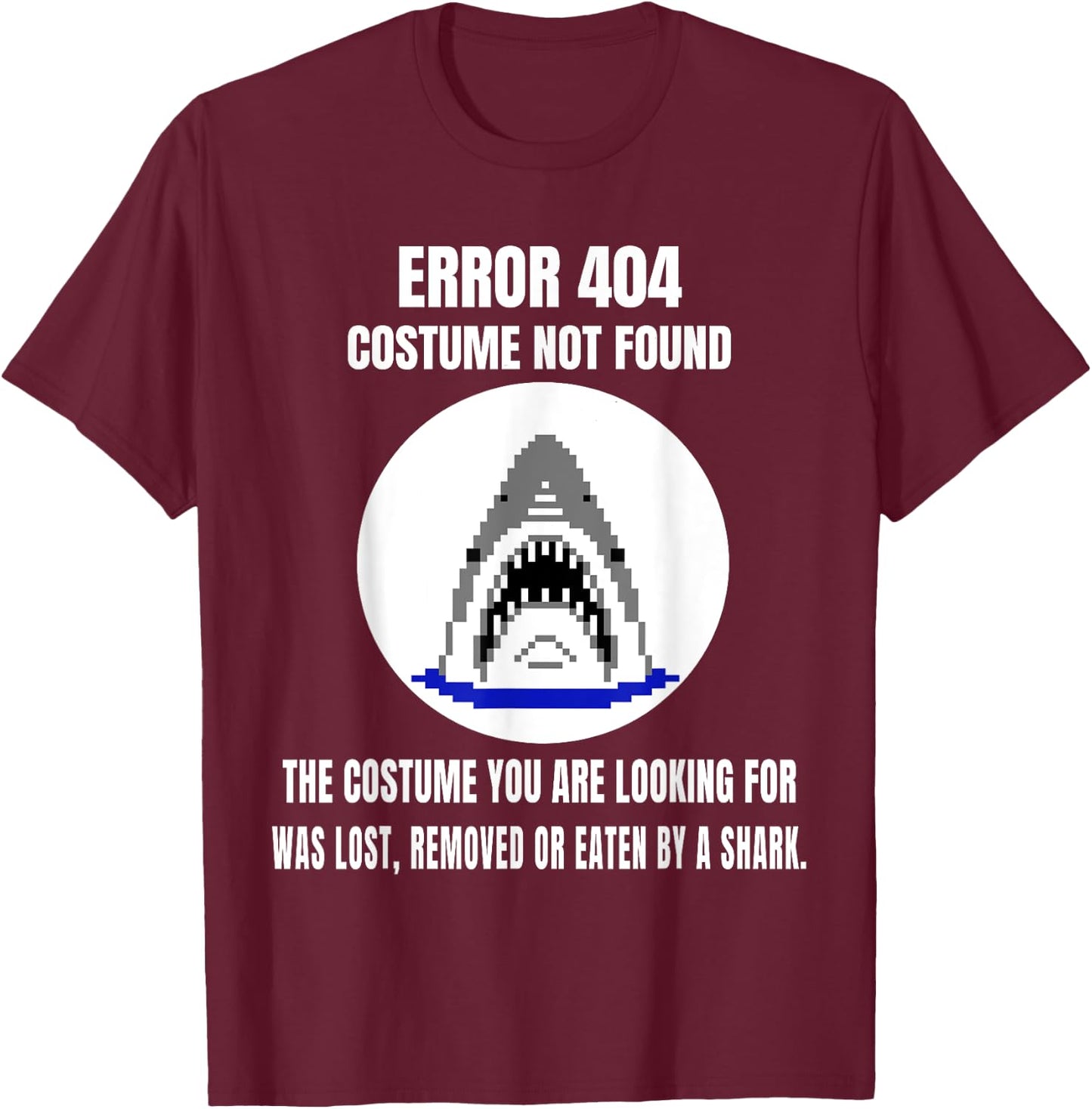 Halloween Error 404 Costume Not Found Coding Programmer Geek T-Shirt - T-Shirt | Maroon