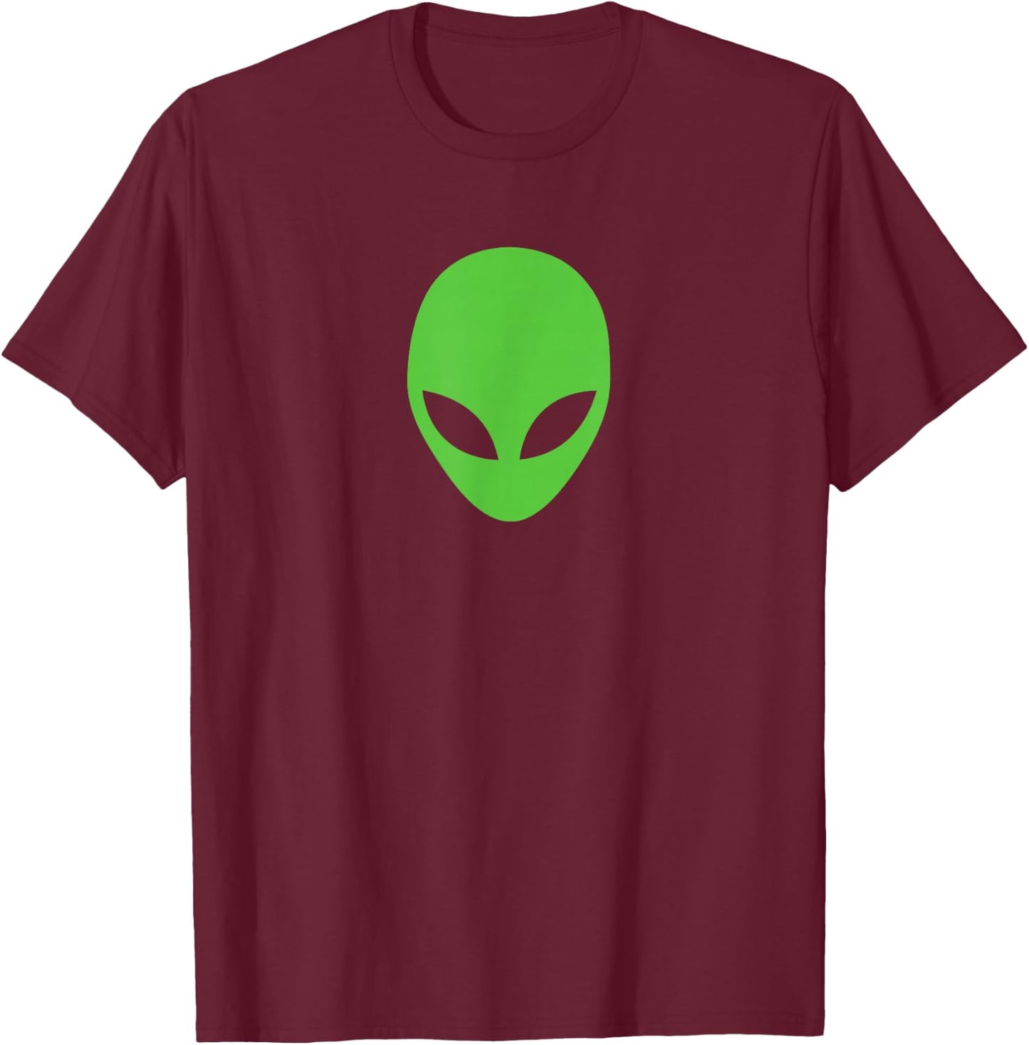 Alien Head Extraterrestrial T-Shirt - T-Shirt | Maroon