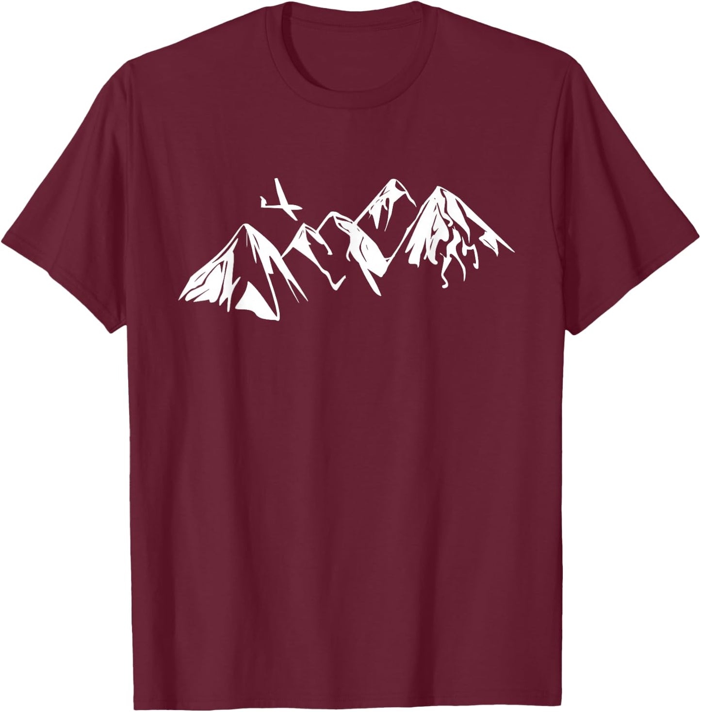 Glider Aviator Mountain Plane Gift Glider T-Shirt - T-Shirt | Maroon