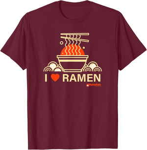 Maruchan I Heart Ramen Noodle Bowl Poster T-Shirt - T-Shirt | Maroon