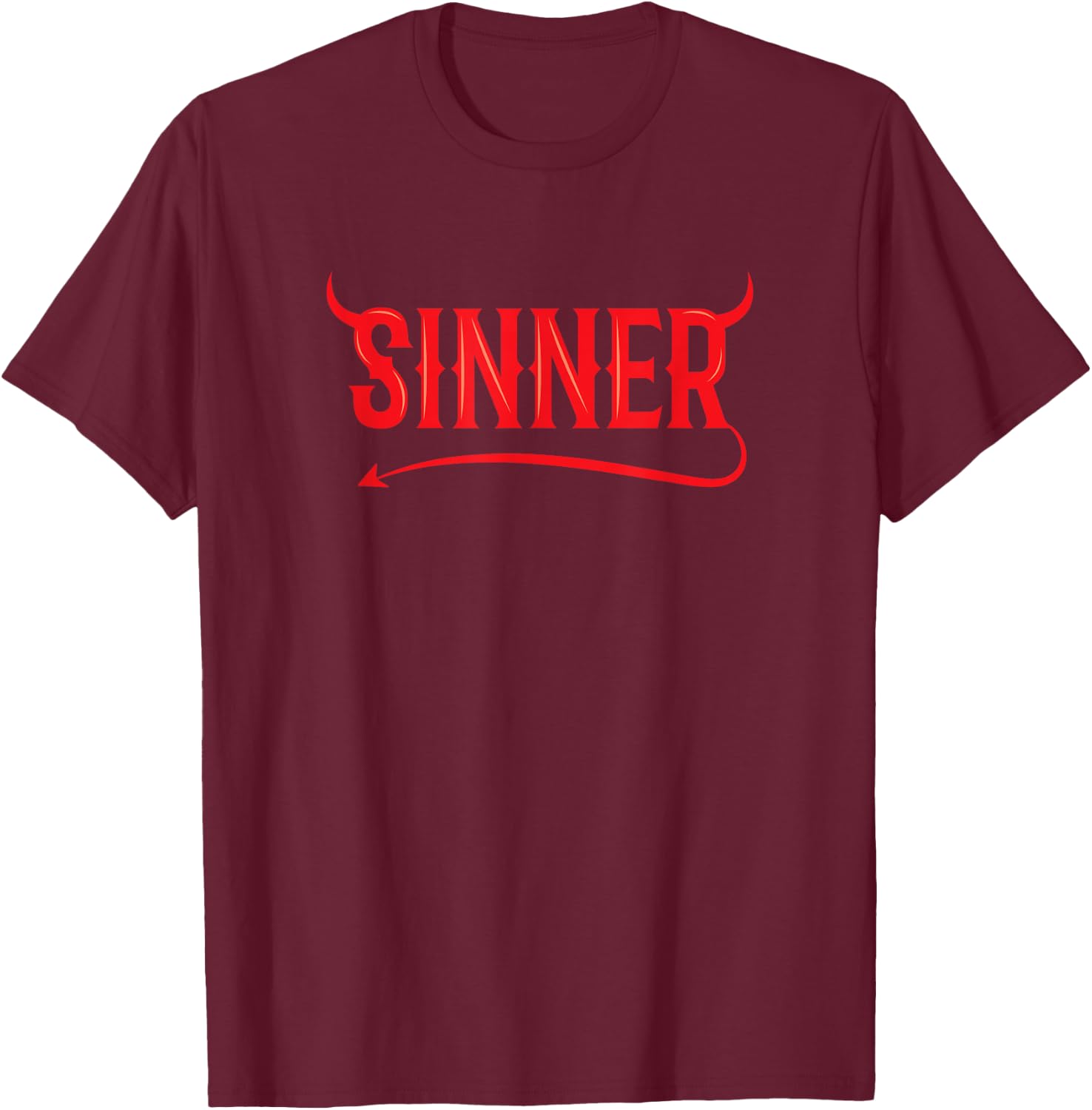 Sinner Outfit Matching Clothes Couple Gifts Funny Halloween T-Shirt - T-Shirt | Maroon