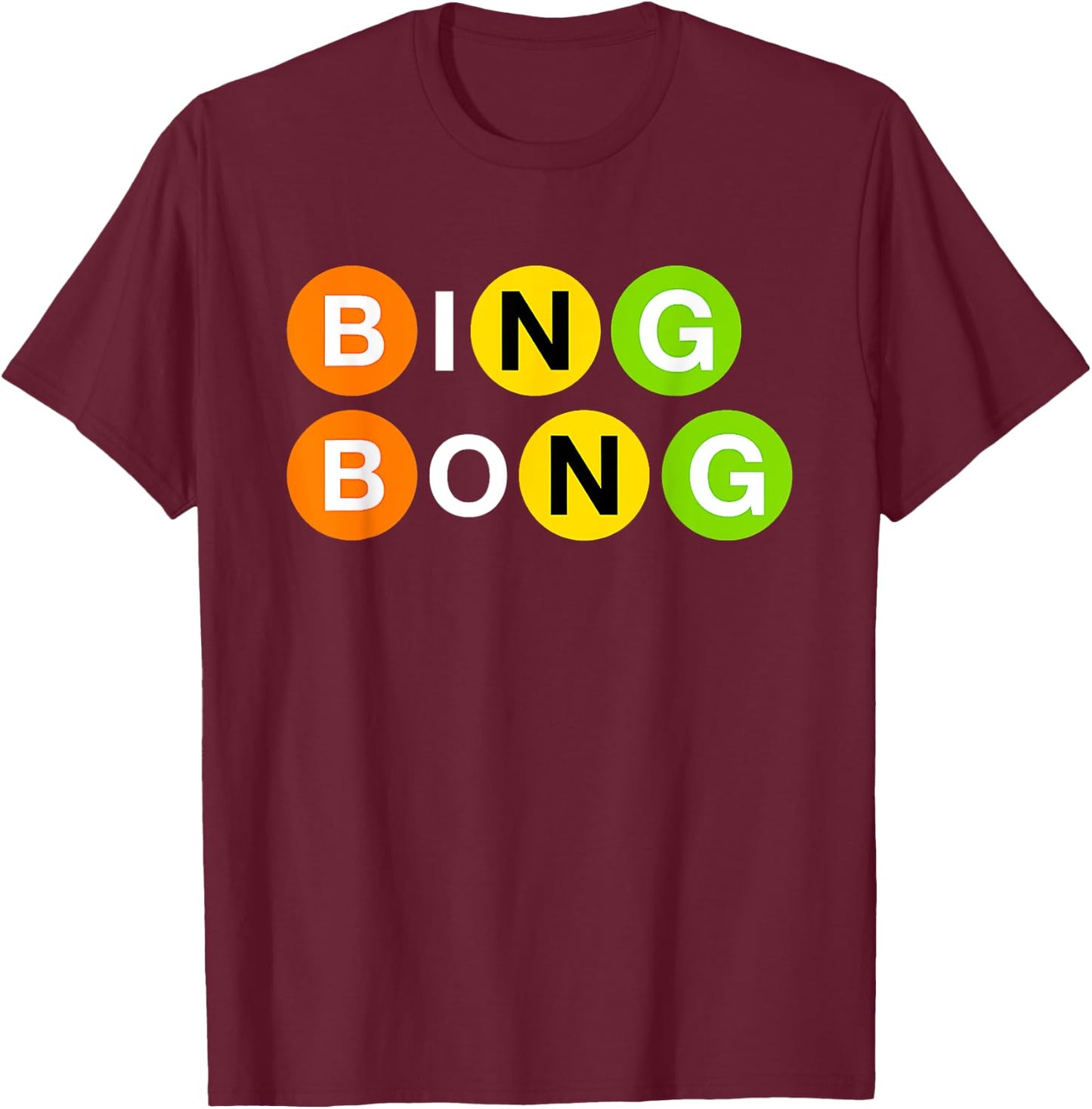 Funny NYC Subway Bing Bong Rally T-Shirt - T-Shirt | Maroon