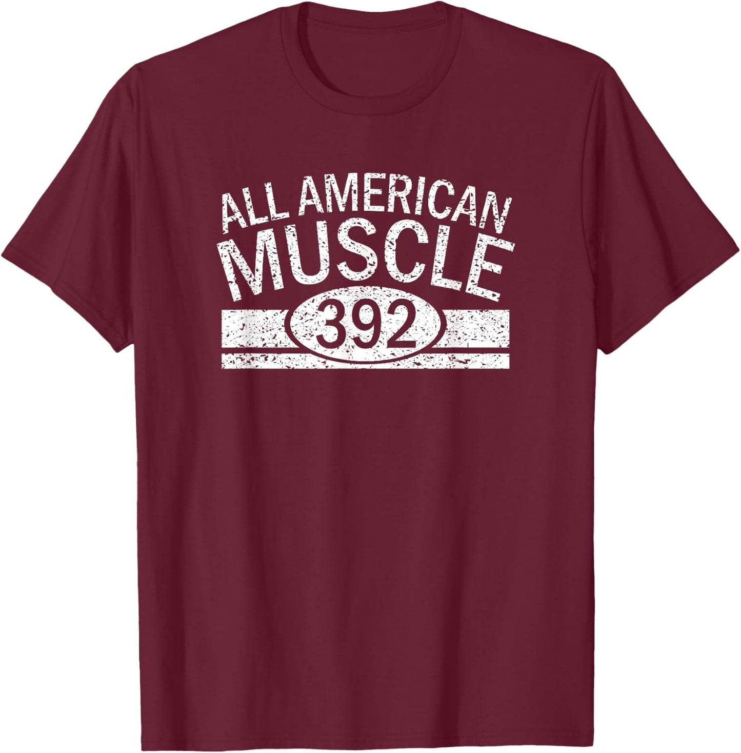 All American Muscle 392 T-Shirt - T-Shirt | Maroon