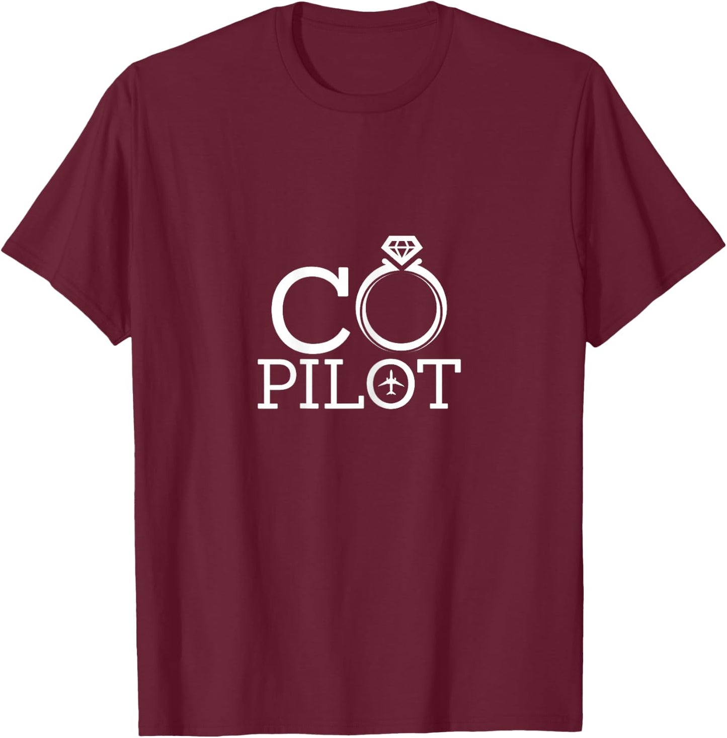 Pilot Wife Co Pilot Airplane Aviation Flying T-Shirt - T-Shirt | Maroon