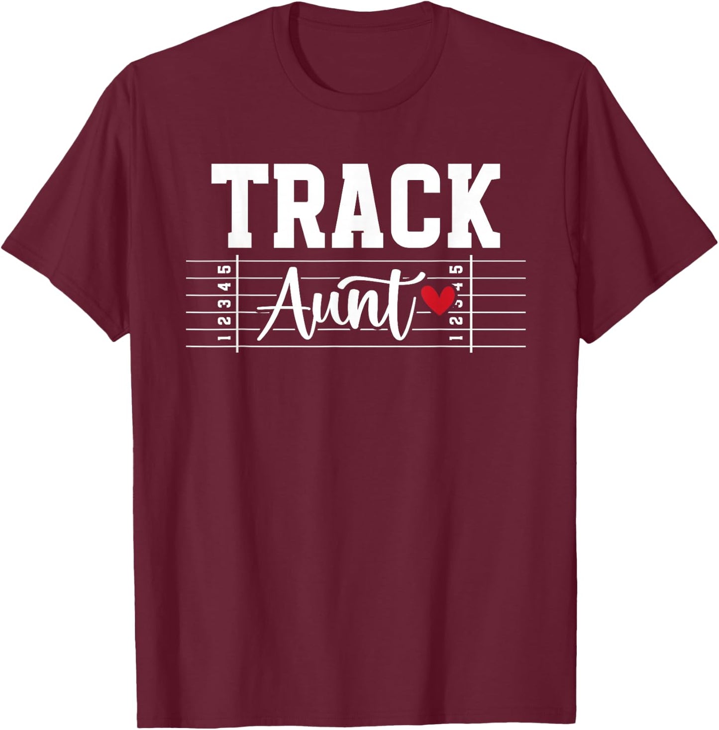 Track Aunt Proud Track And Field Aunt Track Auntie T-Shirt - T-Shirt | Maroon