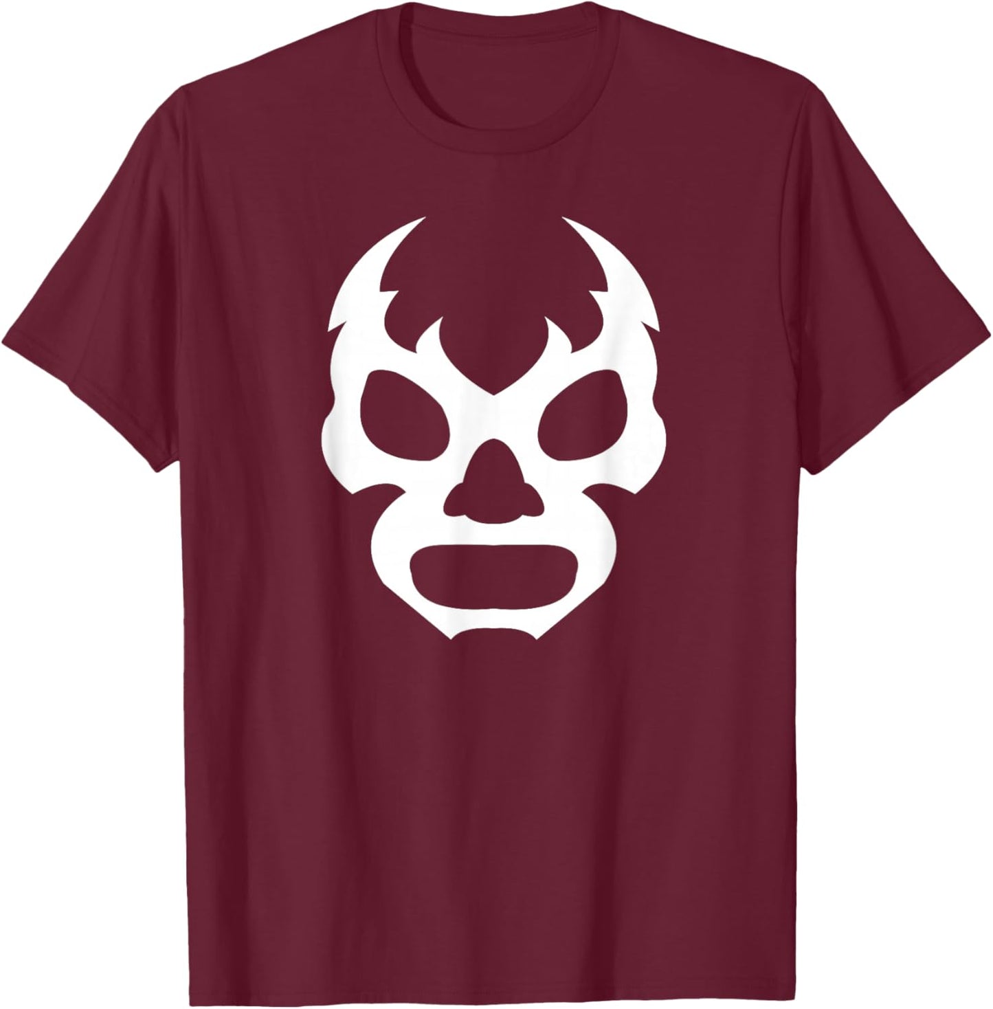 Lucha Libre Face Funny Mexican Wrestler Hero Gift T-Shirt - T-Shirt | Maroon