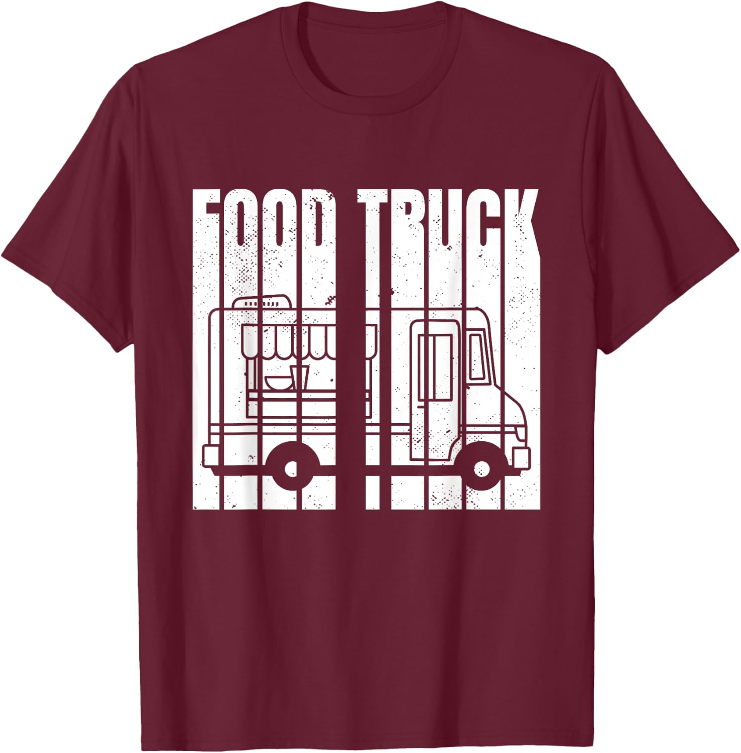 Vintage Food Truck T-Shirt - T-Shirt | Maroon
