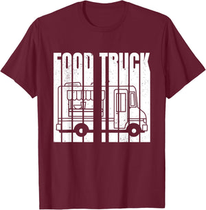 Vintage Food Truck T-Shirt - T-Shirt | Maroon