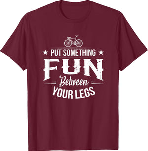 Put something fun between your legs for a biker biking T-Shirt - T-Shirt | Maroon