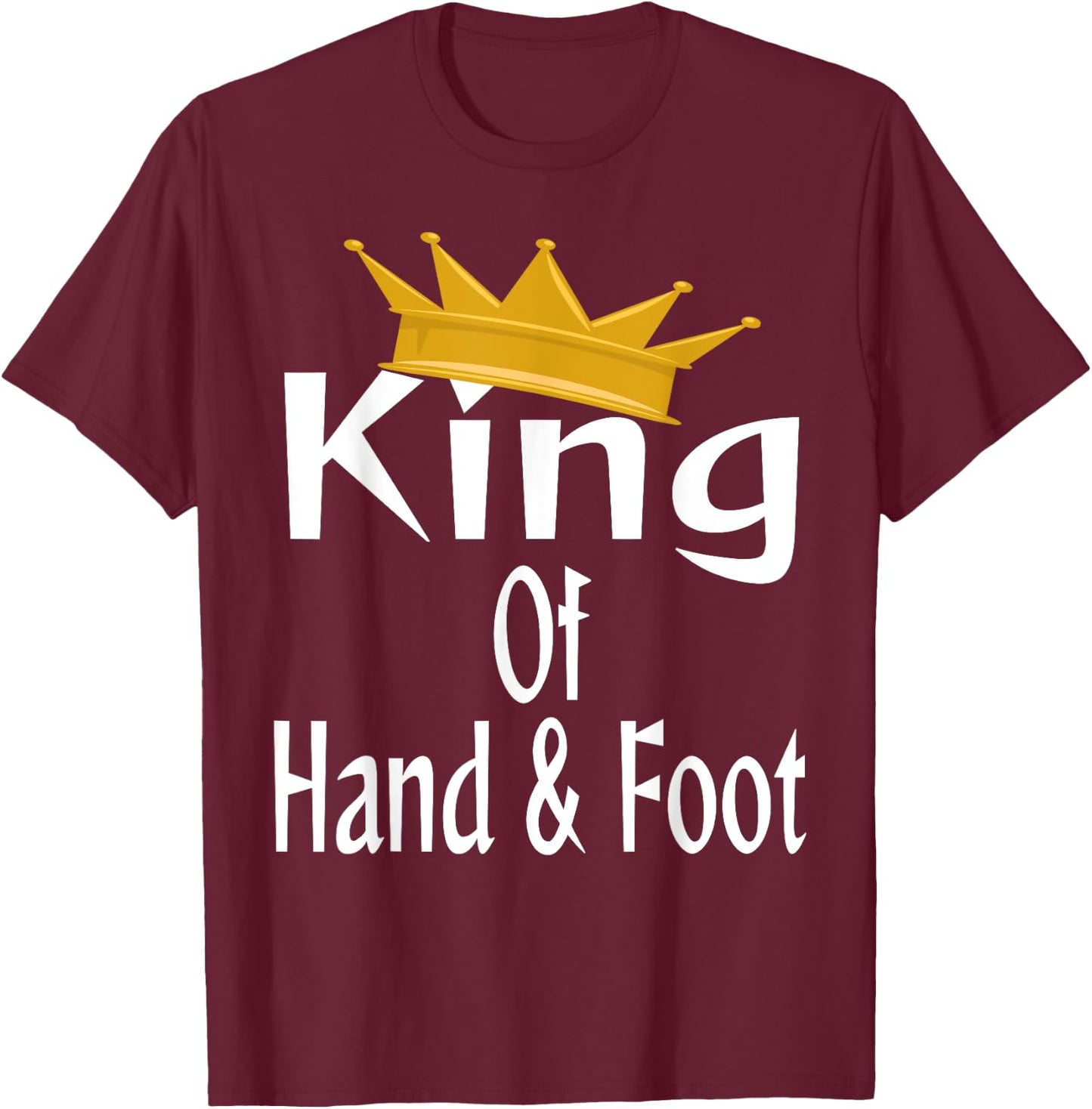 King Of Hand And Foot Card Game Player Winner Champion Crown T-Shirt - T-Shirt | Maroon