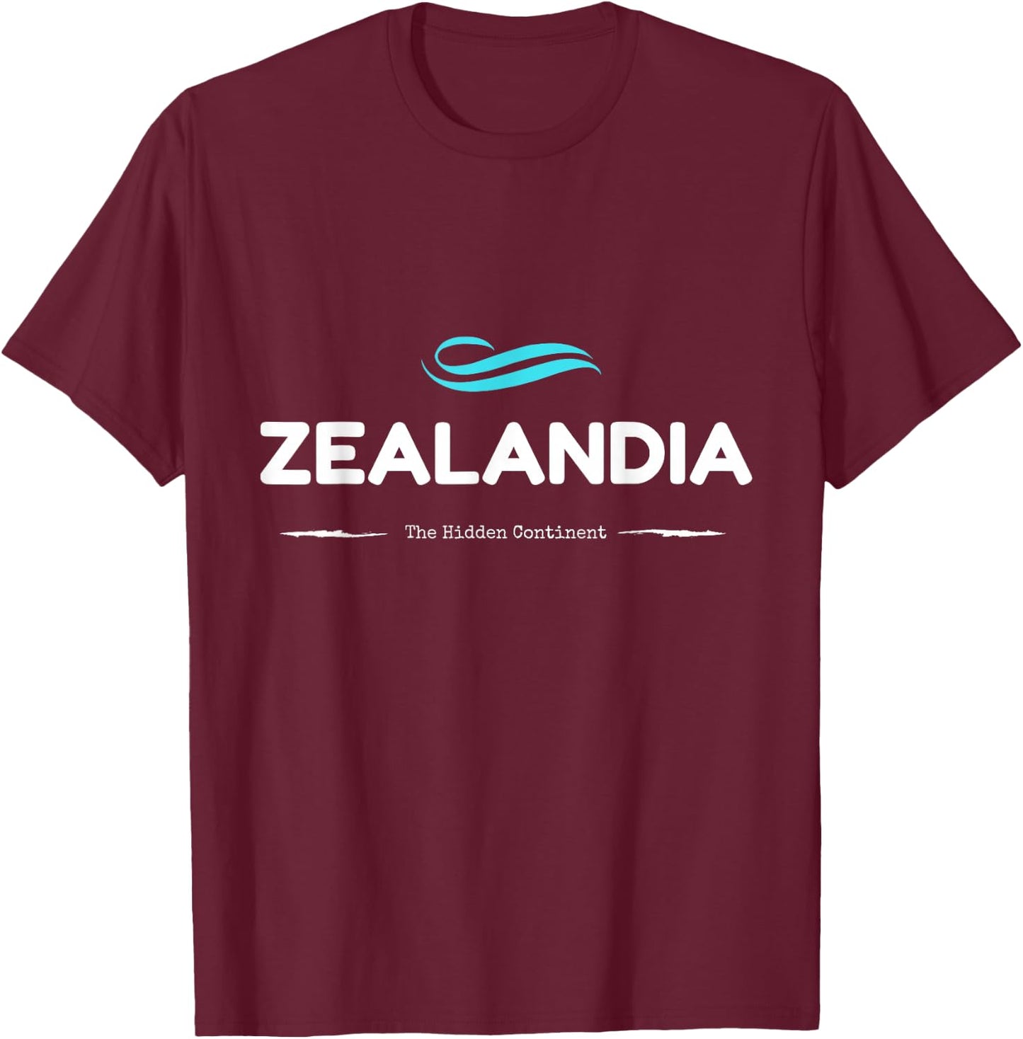 Zealandia - The Hidden Continent T-Shirt - T-Shirt | Maroon