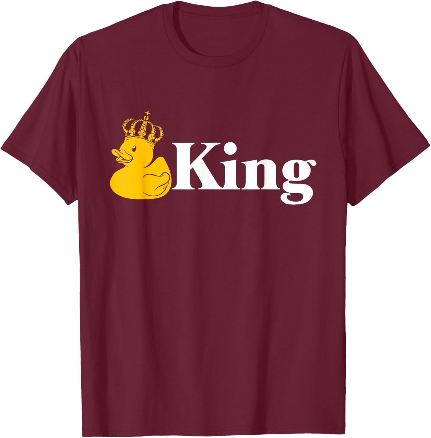 Rubber Duck Yellow Duck King T-Shirt - T-Shirt | Maroon