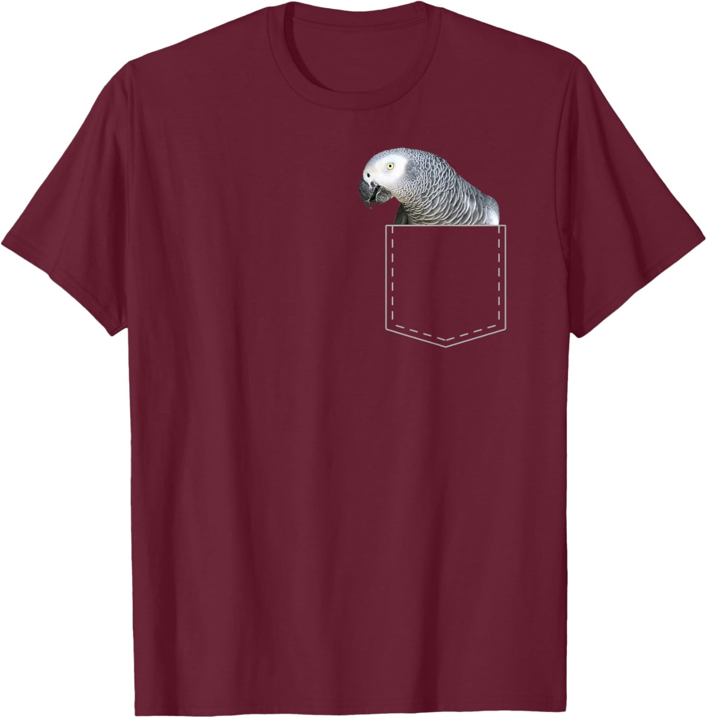 African Grey Parrot African Grey Parrot T-Shirt - T-Shirt | Maroon