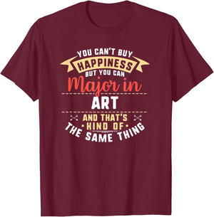 Funny Art Major Student Shirt Graduation Gift College T-Shirt - T-Shirt | Maroon