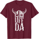 Funny Scandinavian Uff Da popular Nordic Quotes and Sayings T-Shirt - T-Shirt | Maroon