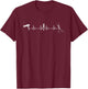 Hairstylist Heartbeat Funny Hairdresser Barber Graphic T-Shirt - T-Shirt | Maroon