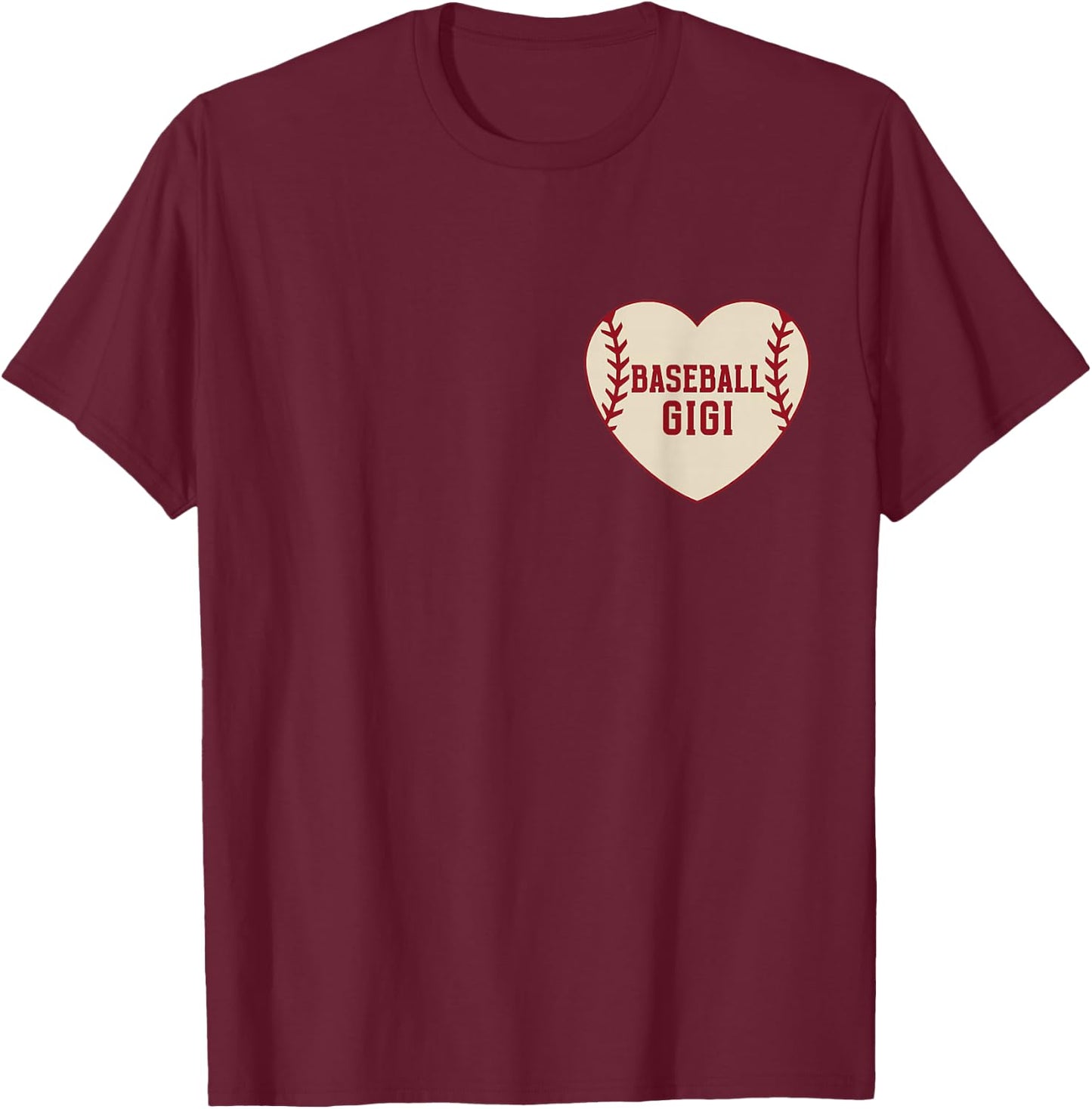 Baseball Gigi Retro Pocket Heart Grandma Mother's day T-Shirt - T-Shirt | Maroon
