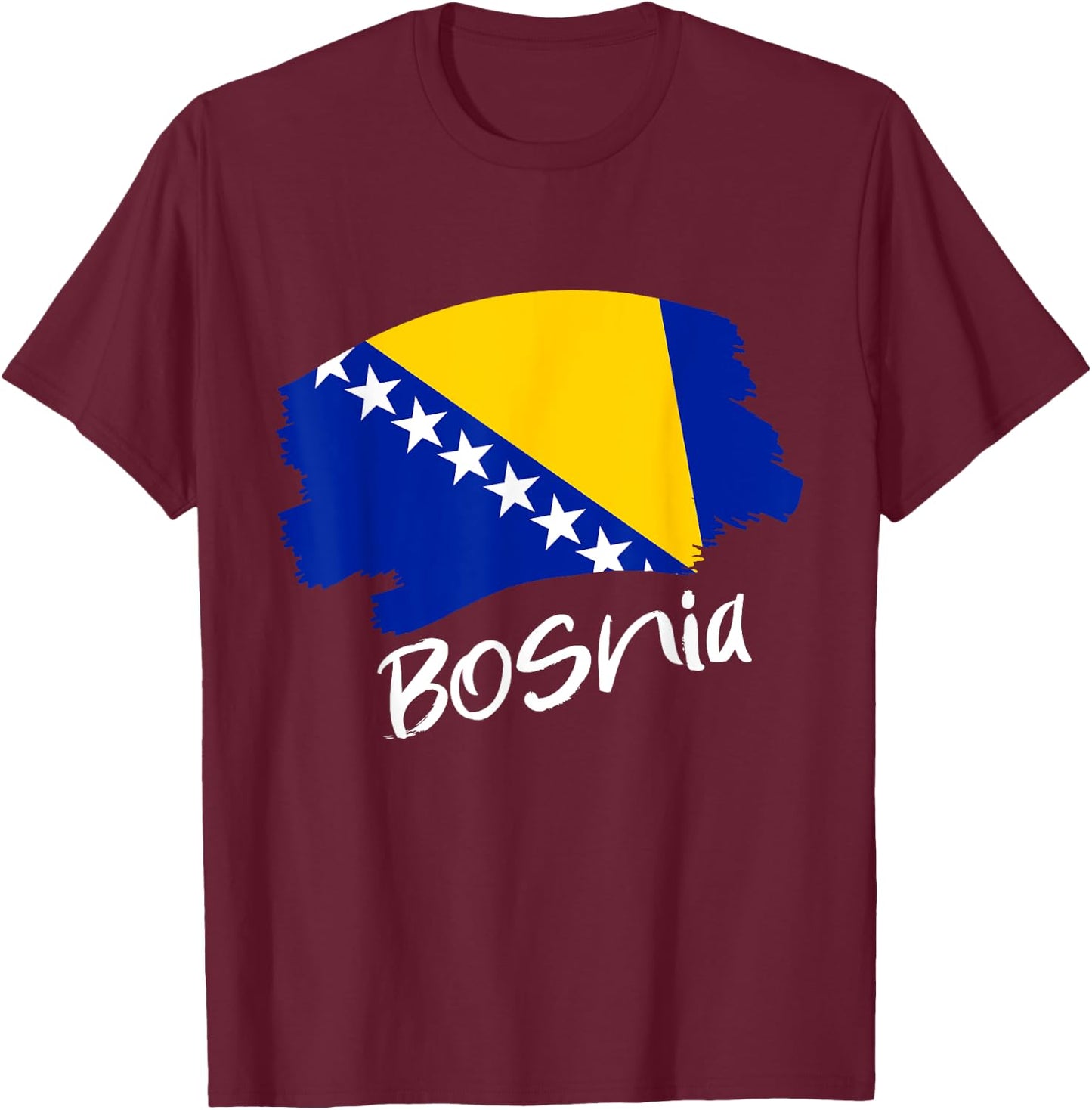 Bosnian Flag Bosnia and Herzegovina T-Shirt - T-Shirt | Maroon