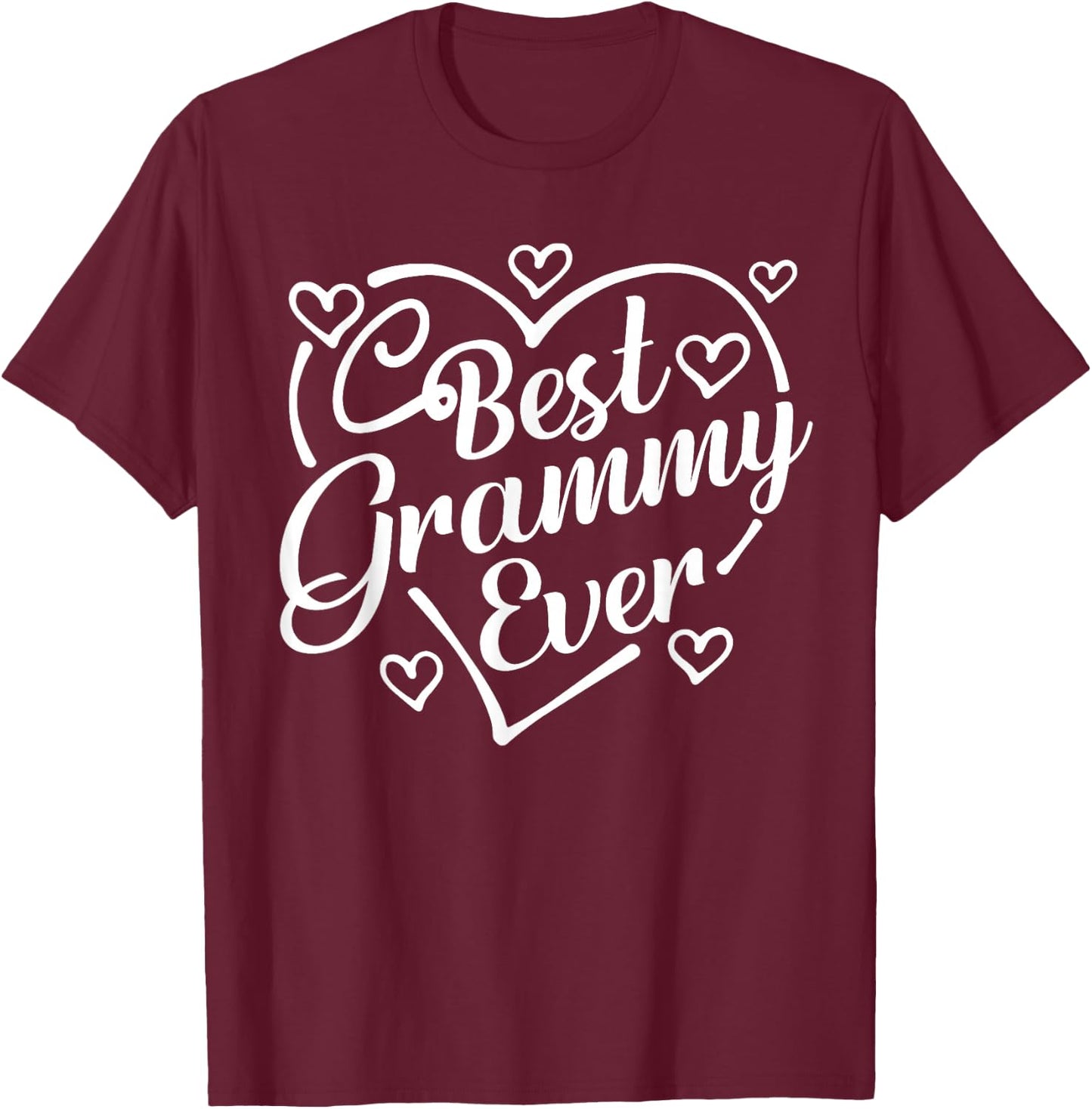 Best Grammy Ever Shirt Funny Heart Shape Mother's Day T-Shirt - T-Shirt | Maroon