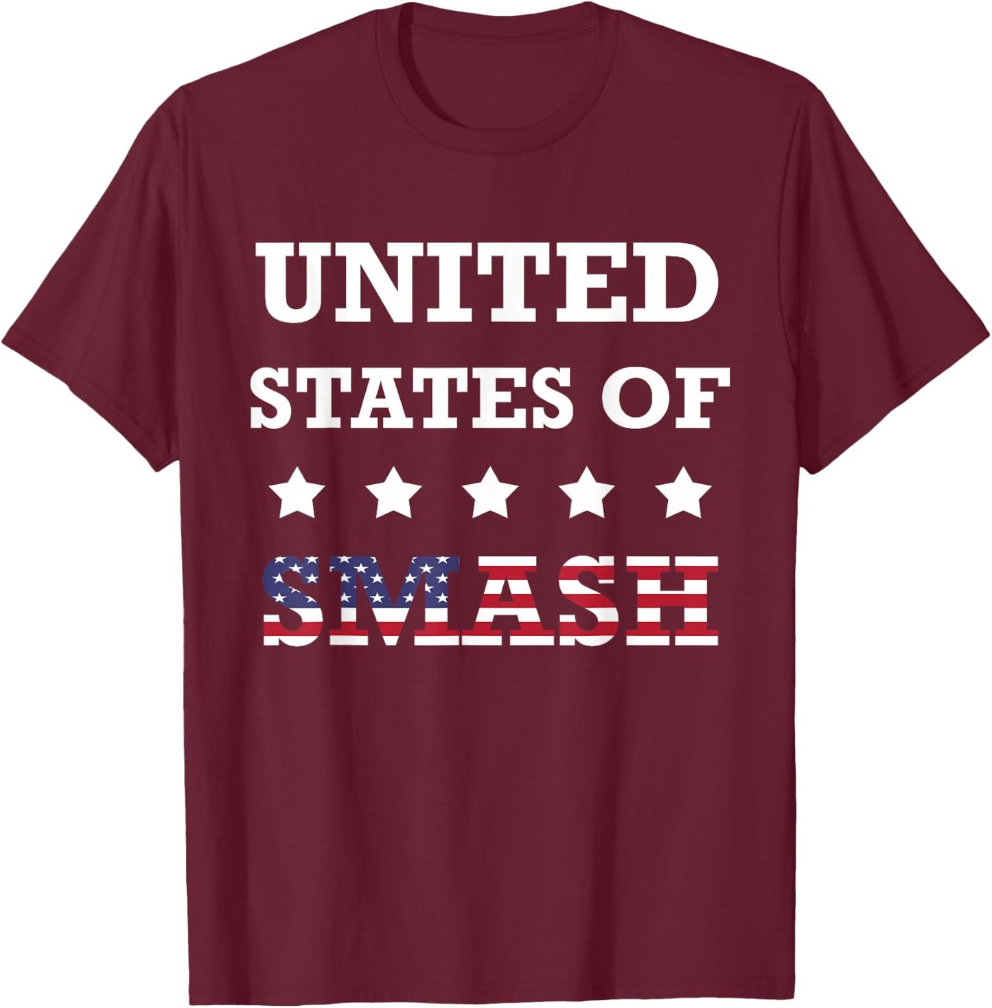 United States of Smash All Might Anime T-Shirt - T-Shirt | Maroon