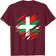Basque Country Flag T-Shirt - T-Shirt | Maroon