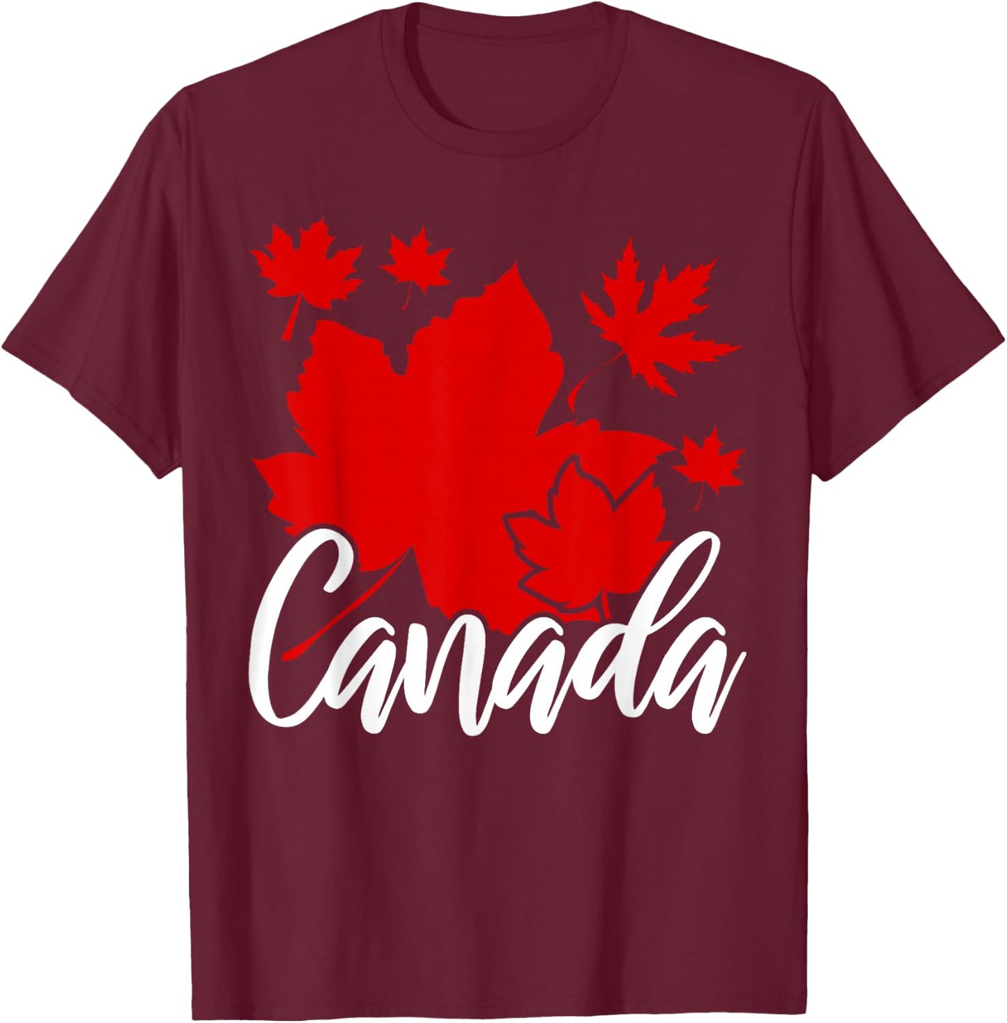 Canadian Maple Leaf Canadian Canada T-Shirt - T-Shirt | Maroon