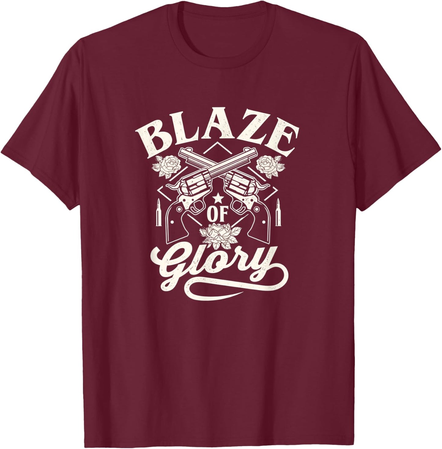 Summer Blaze of glory country rodeo 4th of July Women Men T-Shirt - T-Shirt | Maroon