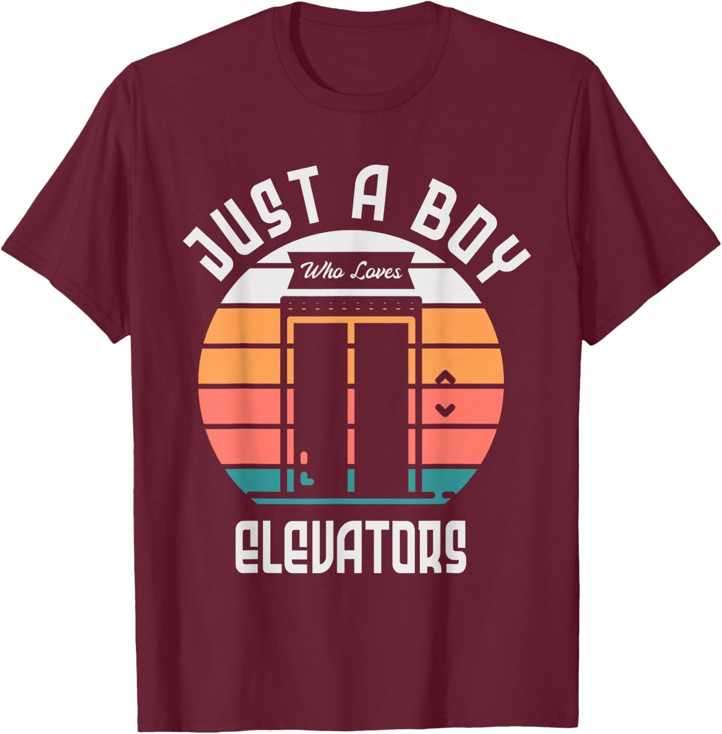 Just a boy who loves elevators Elevator mechanics Elevator T-Shirt - T-Shirt | Maroon
