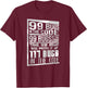 99 Bugs In The Code Computer Geek Funny Programmer T-Shirt - T-Shirt | Maroon