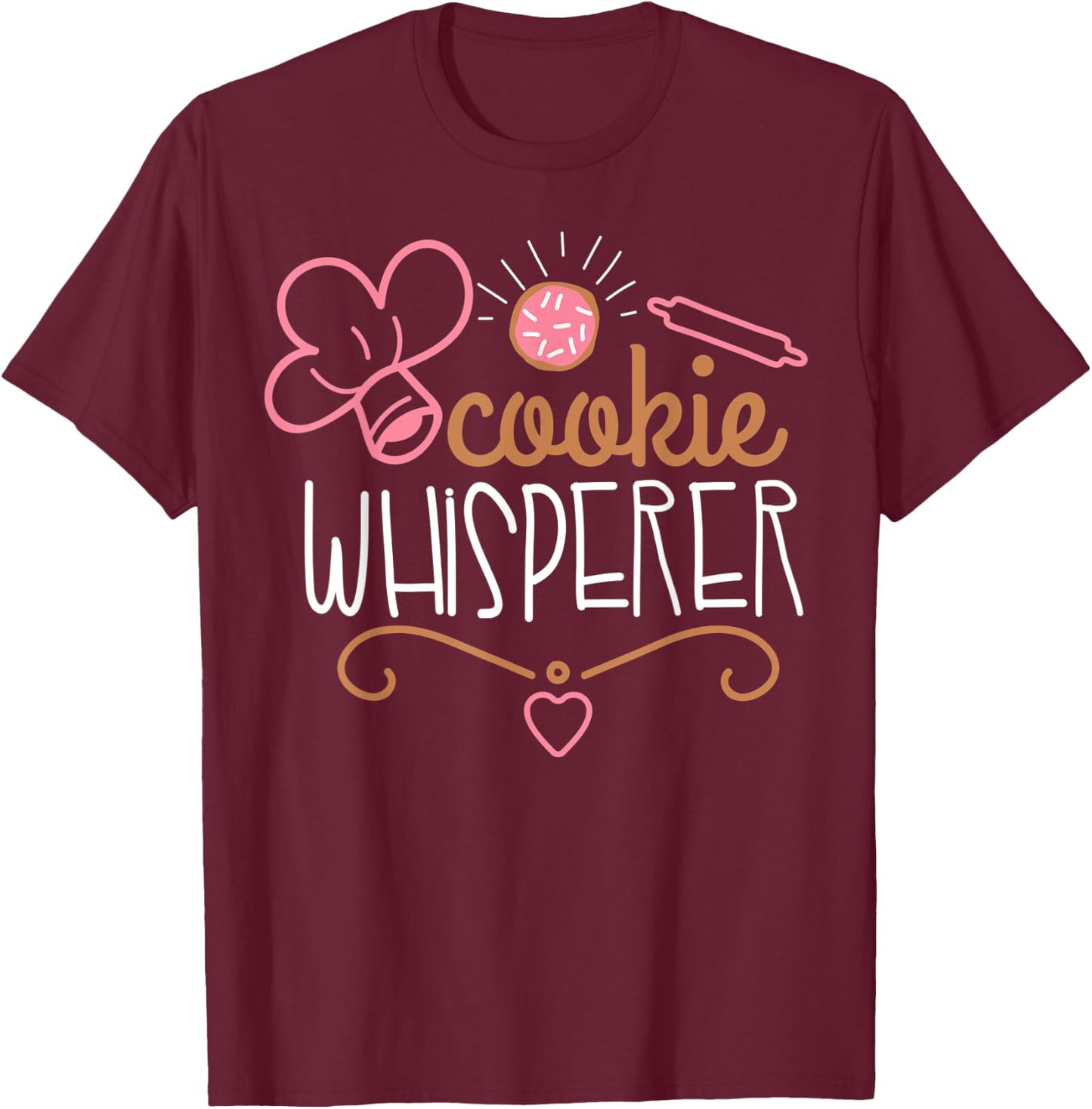 Cookie Whisperer Design Cookie Decorating Design T-Shirt - T-Shirt | Maroon