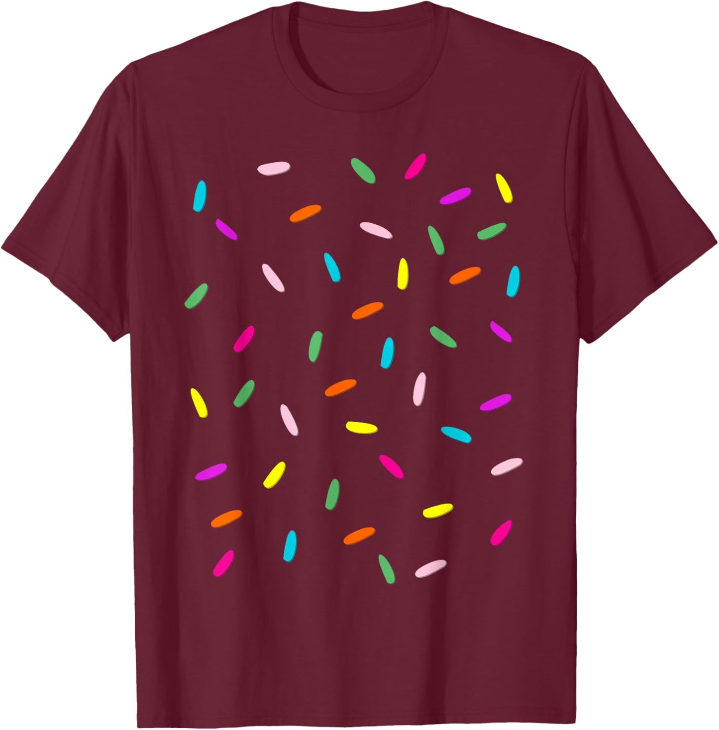 Rainbow Sprinkles Ice Cream Costume Shirt - Halloween T-Shirt - T-Shirt | Maroon