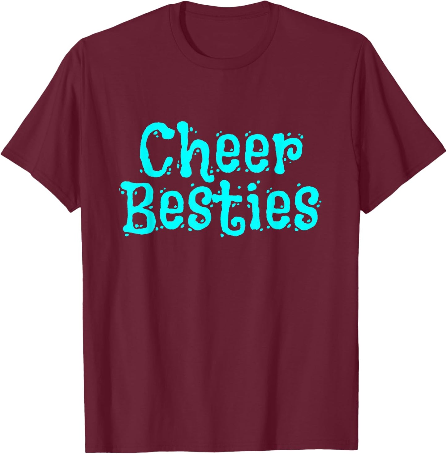 Best Cheer Friend Cheerleader Besties T-Shirt - T-Shirt | Maroon