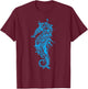 Tribal Seahorse Shirt - Seahorse Lovers Shirt - Seahorse T-Shirt - T-Shirt | Maroon