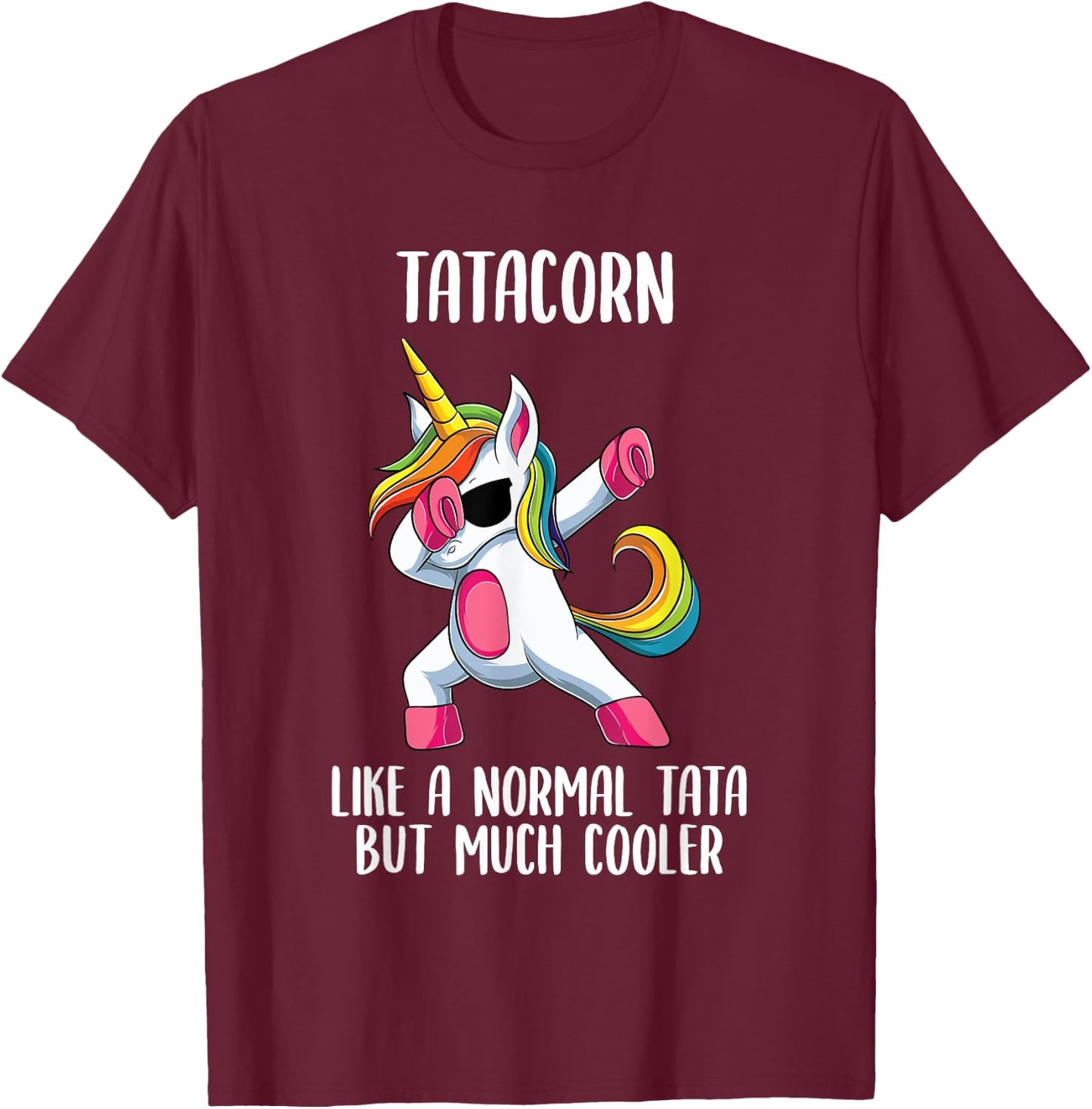 Unicorn Indian Tata Girl Birthday Party Apparel TataCorn T-Shirt - T-Shirt | Maroon